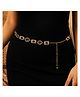 SYGA Women's Adjustable Waist Chain With Antique Black Stone Pattern Waist Belt - Gold-91 g