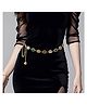 SYGA Women's Adjustable Waist Chain With Antique Multicolor Square Stone Design Waist Belt - Gold-135 g