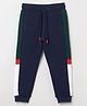 BYB Premium Cotton Knit Colour Blocked Pant - Navy Blue