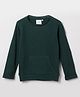 BYB Premium Cotton Knit Full Sleeves Textured Light Winter Sweatshirt - Green