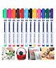 SUPER TOY 12 Fabric Pen Writing Cloth Pen Fabric Marker Washable Colors Fade Resistant DIY Painting Illustration Graffiti Shoes Clothes T-shirt Creative Gift Ideas