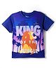 Pine Kids Disney Single Jersey Knit Half Sleeves T-Shirt With Lion King Graphics - Blue