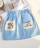 Mark & Mia Cotton Skirt with Text Print - Light Blue