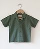 Love the World Today Cotton Woven Half Sleeves Checked Shirt - Green