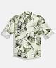 Charchit Cotton Woven Full Sleeves Floral Printed Shirt - Light Green