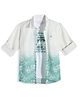 CAVIO Cotton Woven Full Sleeves Floral Printed Shirt With Tee - Green