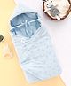 Simply Interlock Knit Hooded Towel With Moon & Star Print L 70 x B 66 cm - Light Blue