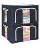 MECHDEL Foldable Steel Frame Cloth Organizer Wardrobe Storage for Sarees, Shirts, Blankets, and Clothes Covers almirah organizer for Sarees Clothes: Saree Bags  Black