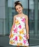 Pine Kids 100% Cotton Woven Sleeveless Floral Printed Frock - Multicolour