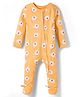 Babyoye 100% Cotton Knit Full Sleeves Footed Sleepsuit With Koala Print - Yellow