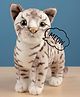 Tickles 20 cm Musical Standing Cat with Meow Meow Sound Soft Stuffed Plush Animal Toy for Kids Boys & Girls Birthday Gift (Color Grey )