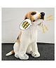 Tickles 44 cm Musical Beagle Sitting Dog With Barking Sound Bow-Wow Soft Stuffed Plush Animal Toy for Kids Boys & Girls Birthday Gift (Color White & Brown)