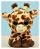 Tickles Cute Sitting Giraffe Glitter Eyes Soft Stuffed Plush Animal Toy for Kids Boys & Girls Birthday Gift (Color: Yellow & Brown Size: 20 cm)