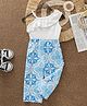 Mark & Mia Sleeveless Jumpsuit with Floral Print - White