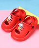Babyoye Clogs with Bunny Applique - Red