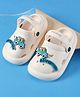 Babyoye Back Strap Clog With Vehicle Applique - Cream