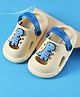 Babyoye Back Strap Clogs with Dino Applique - Mustard