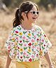 Pine Kids 100% Cotton Knit Sleeveless Floral Printed Top - Multicolour