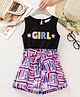 Mark & Mia Sleeveless Text Printed Jumpsuit - Black