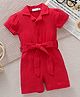 Mark & Mia Cotton Solid Jumpsuits - Red
