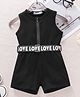 Mark & Mia Sleeveless Solid Color Jumpsuit with Belt - Black