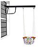 VParents chunky swing for Kids Indoor Outdoor|jhula for kids|Baby Garden Swing with window Hanging metal rod (8 Months to 3 Years) (Up to 15 kg)
