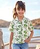 Pine Kids Cotton Knit Half Sleeves Shirt Style Top With Floral Print - Multicolor