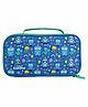 Smily Kiddos Double Compartment Pencil Box With Handle - Blue