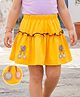 Mark & Mia Cotton Skirt With Floral & Leaves Applique - Yellow