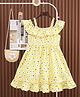Mark & Mia Frill Sleeves Frock with Floral Print - Yellow
