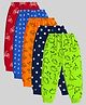 KUCHIPOO Cotton Blend Knit Pack Of 5 Dinosaur Console & Stars Printed Pajamas -  Multi Colour