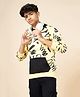 Pantaloons Junior Cotton Knit Full Sleeves Abstract & No Limits Text Printed Hoodie - Yellow