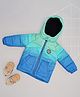 Pantaloons Junior Woven Full Sleeves Ombre Hooded Puffer  Jacket - Blue