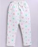 Parrot Crow Cotton Knit Rainbow & Hearts Printed Pant -Off White