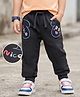 Mark & Mia Cotton Knit Full Length Lounge Pant with Text Print - Black