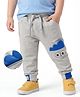 Mark & Mia Cotton Knit Full Length Cut & Sew Lounge Pant with Print & Cord Detailing - Grey