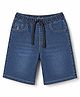 Pine Kids Denim Woven Washed Shorts - Blue