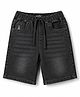 Pine Kids Denim Woven Washed Shorts - Black