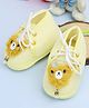 KIDSUN Animal Applique Detailed Lace Up Booties - Yellow