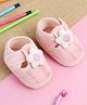 KIDSUN Front Star Applique Detailed Velcro Closure Booties - Pink