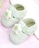 KIDSUN Front Star Applique Detailed Velcro Closure Booties - Green
