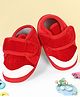 KIDSUN Solid Velcro Closure Booties - Red