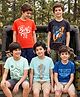 Pine Kids Cotton Knit T-Shirts Graphic Print Multi Colors Pack Of 5 4-5 Years