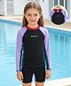 Pine Active Full Raglan Sleeves Two Piece Swimsuit - Black