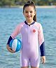 Pine Active Full Raglan Sleeves Legged Swimsuit - Purple