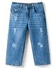 Pine Kids Denim Woven Full Length Distressed Jeans - Blue