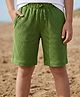 Pine Kids Cotton Blend Solid Coloured Above Knee Length Shorts - Green