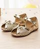 boyz n galz Stones Embellished Buckle Closure Mary Jane Ballerinas - Gold