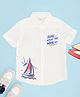 Pantaloons Junior Cotton Woven Half Sleeves Nautical Printed Shirt - Off White