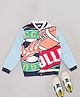 Pantaloons Junior Woven Full Sleeves Typography Printed Jacket - Blue